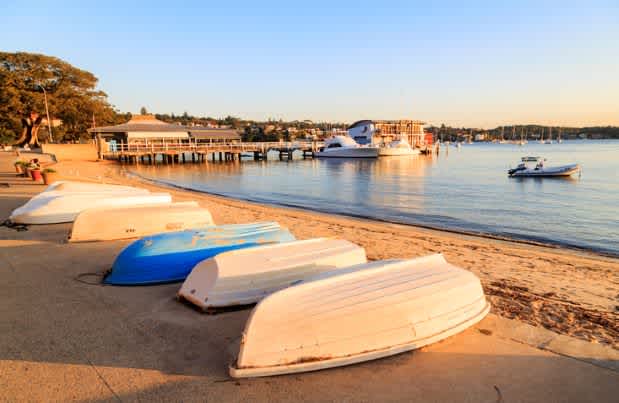 boats on beach