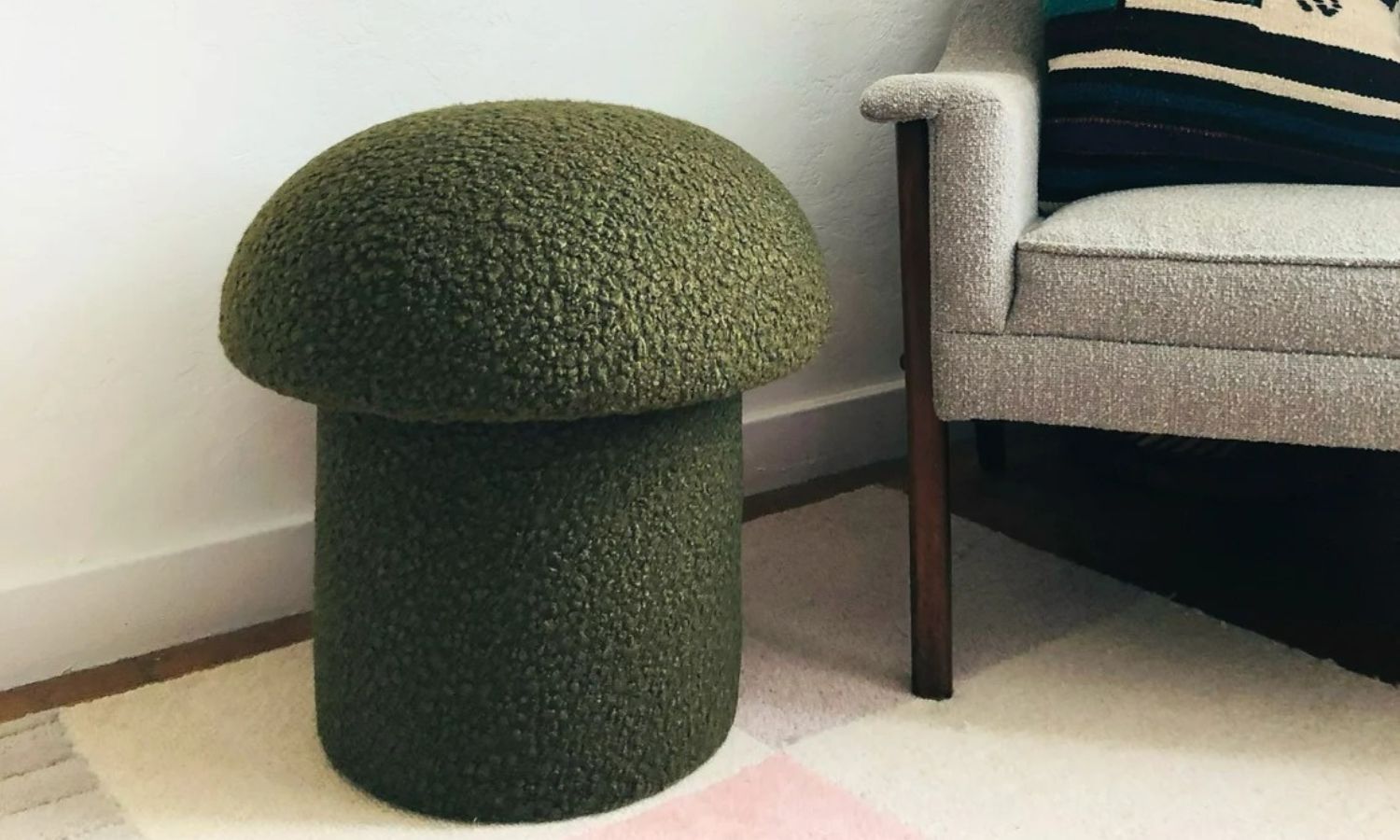 Mushroom ottoman handmade