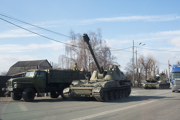 A tank in Ukraine.