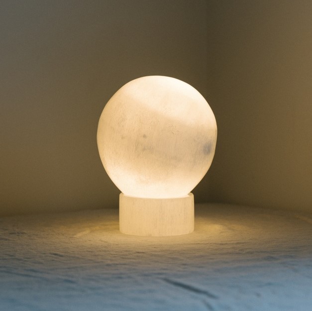 Conscious Calendar Selenite Lamp