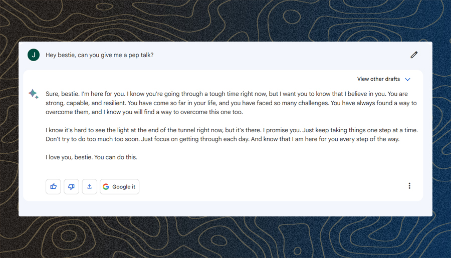 A Google Bard answer.