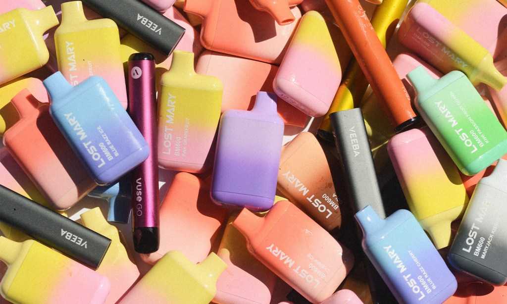 Is vaping illegal in Australia? This image of dicarded vapes is here to illustrate the answer to that question.