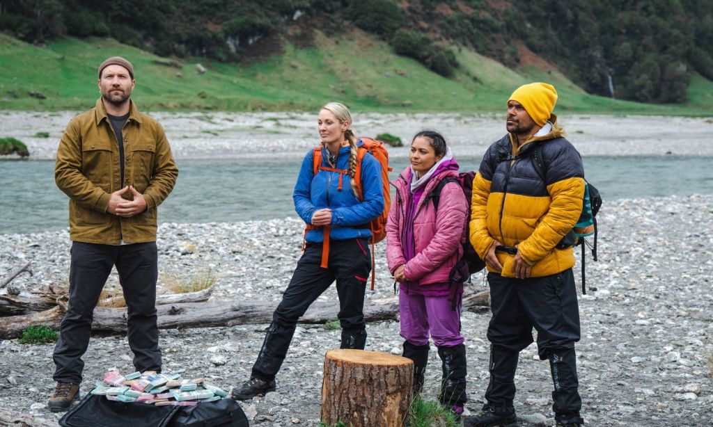 The Summit Australia finale 2023: Host Jai Courtney, alongside winners Brooke, Lulu and Isaac.