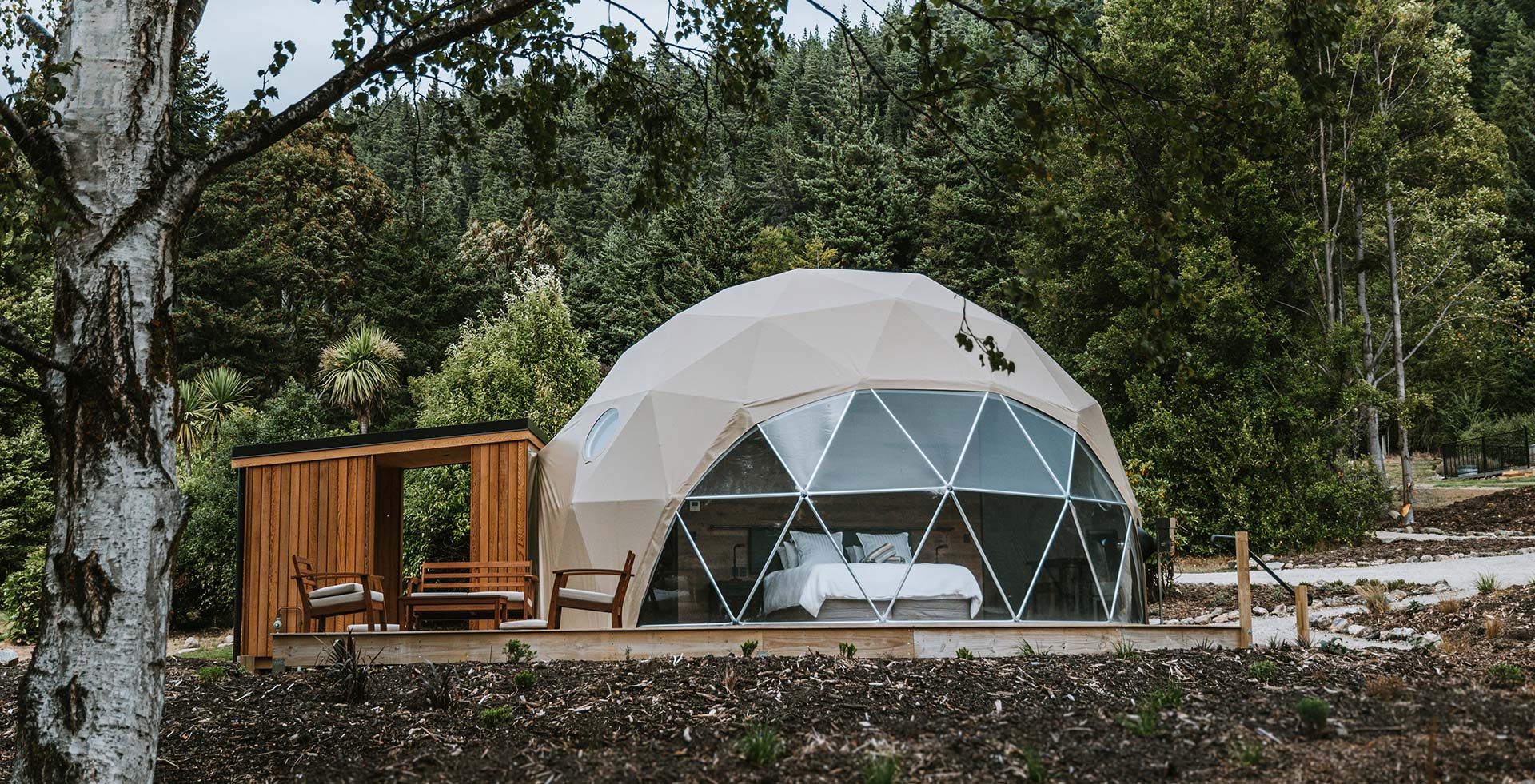 Cross Hill Geo Domes unique accommodations in new zealand