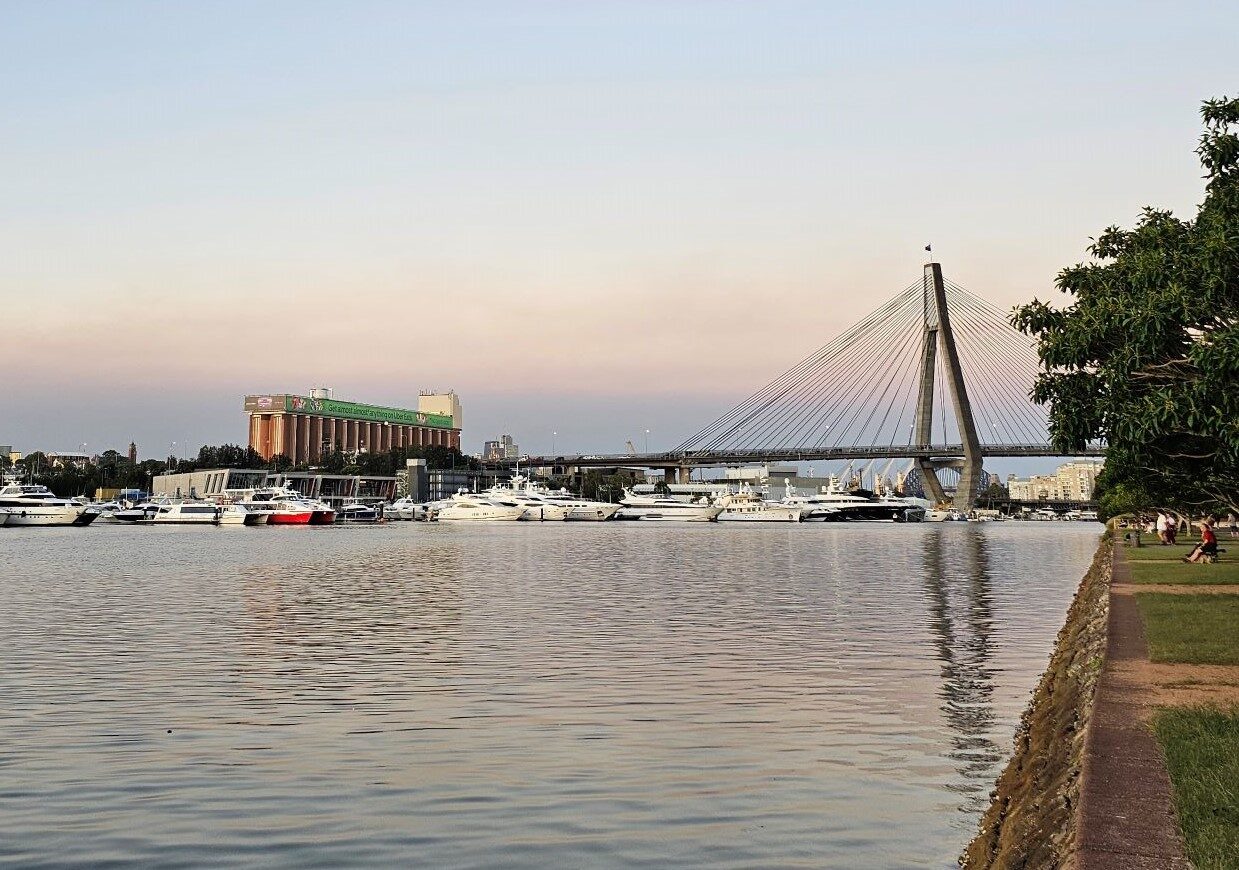 anzac bridge sunset